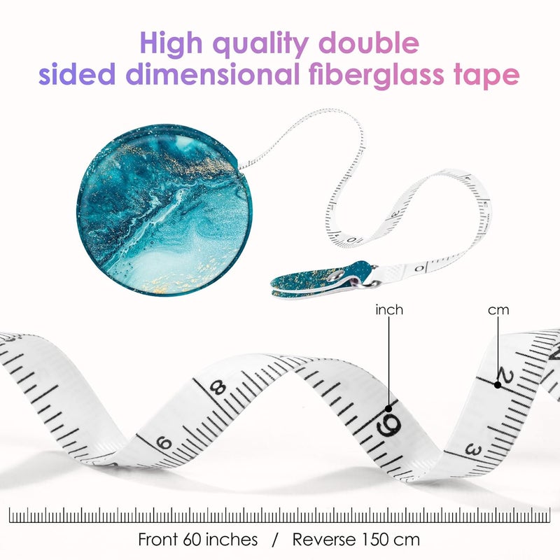 Gerkia Two-Piece Sewing Tape Measure，Colour Printed Small Retractable Soft Measuring Tape for Tailor Cloth Fabric Body Measurements. - Image 5